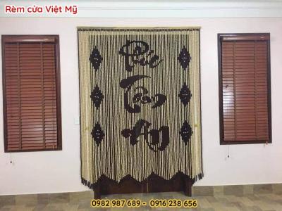 Mành rèm cửa hạt gỗ phòng thờ tại Bình Dương