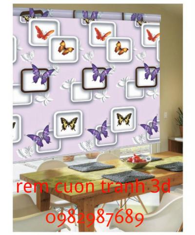 Rèm cuốn tranh 3D C1