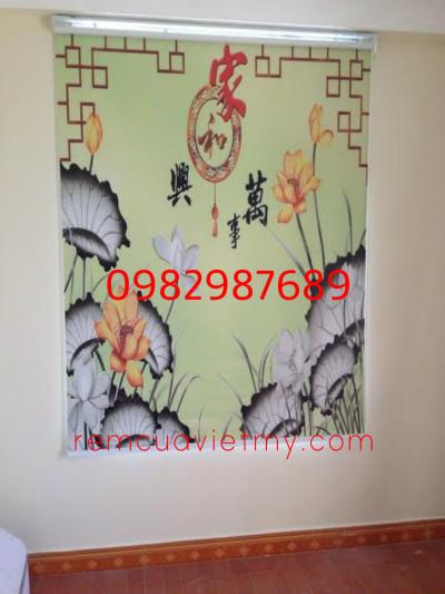 Rèm cuốn tranh V145