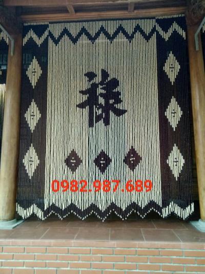Rèm hạt gỗ chữ Lộc VP02