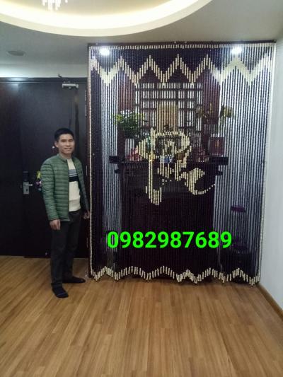 Rèm hạt gỗ phòng đẹp phòng thờ A1