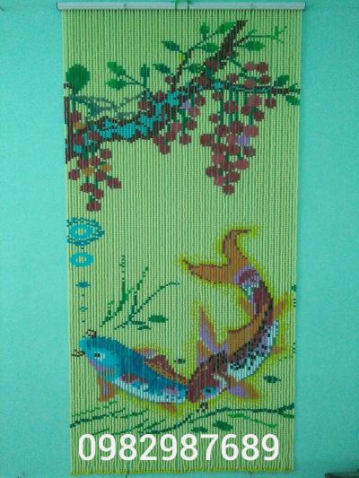 Rèm hạt kêt tranh con cá K1