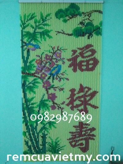 Rèm hạt kết tranh Phúc Lộc Thọ