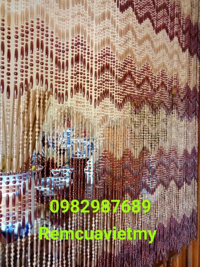 Rèm hạt nhựa phú quý nâu K2