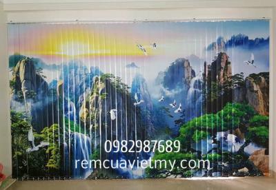 Rèm lá lật in tranh Q3