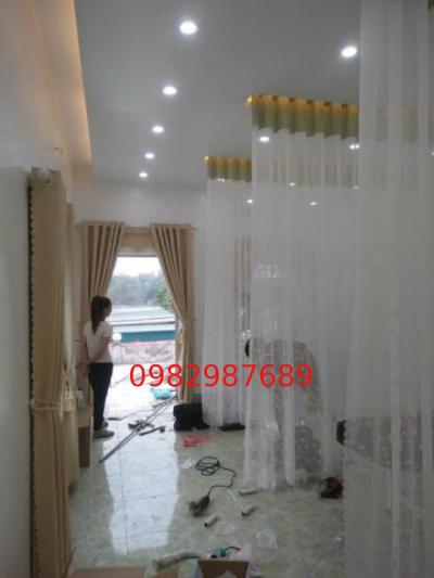 Rèm vải, voan trang trí Spa