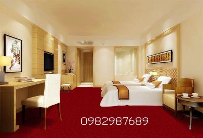 Thảm khách sạn hoa văn màu đỏ  TT 218